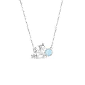 Collier licorne femme pierre