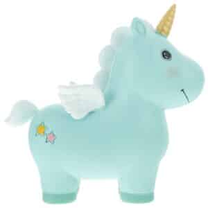 Tirelire licorne bleue résine