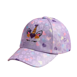 Casquette licorne fille coeur