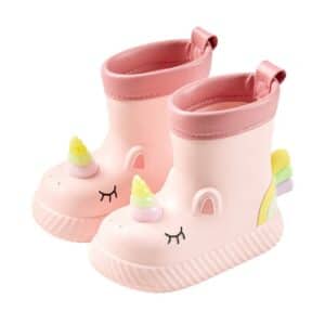 Botte pluie enfant licorne corne en relief