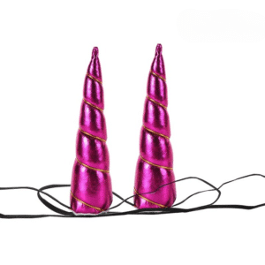 Corne de licorne pour cheval​ rose (lot de 2)