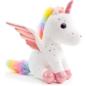 Licorne en peluche​ blanche