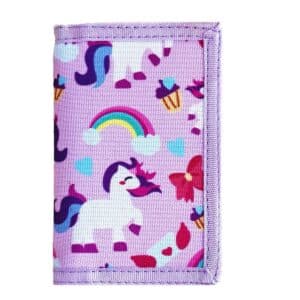 Porte monnaie licorne 3 volets violet