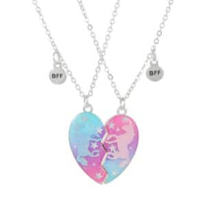 Collier bff licorne​ coeur