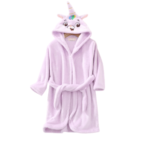 Peignoir polaire licorne​ enfant avec capuche