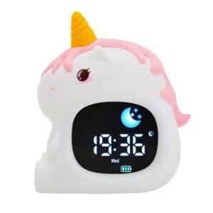 Reveil lampe licorne ecran digital