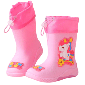 Botte de pluie licorne​ rose fille