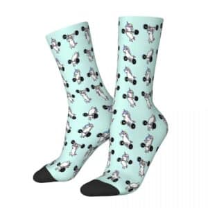 Chaussettes licorne Haltérophilie bleues