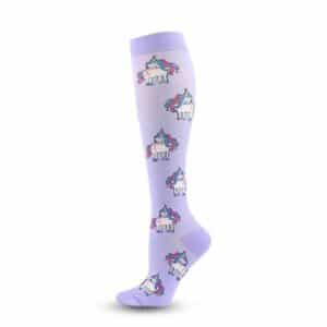 Chaussettes licorne trail violettes