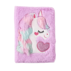 Carnet intime licorne​ couverture moumoute