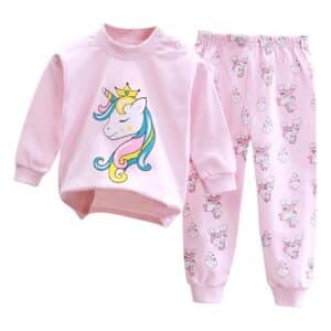 Ensemble pyjama licorne fille rose 2 pièces