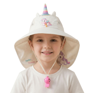 Chapeau enfant licorne plage