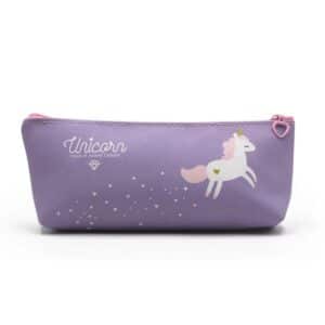 Trousse scolaire motif licorne