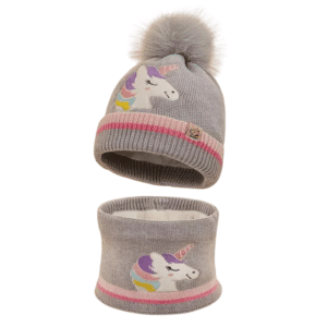Ensemble bonnet licorne et tour de cou enfant