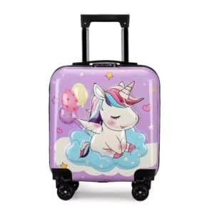 Petite valise licorne​ violette enfant