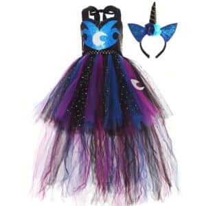 Déguisement halloween licorne enfant bleu et violet