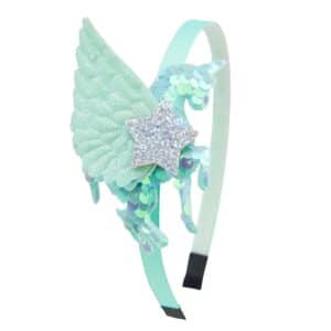 Serre tête fille avec licorne en relief