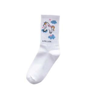 Chaussette licorne adulte​ blanche