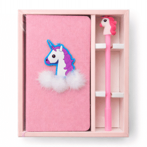 Coffret cadeau licorne carnet et stylo