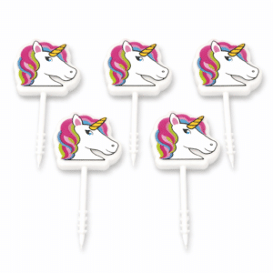 Bougie tête de licorne (lot de 5)