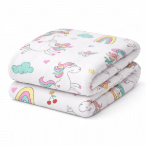 Plaid licorne blanc