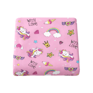 Couverture licorne​ rose et arc en ciel