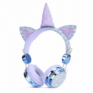 Casque audio licorne filaire​ fille violet