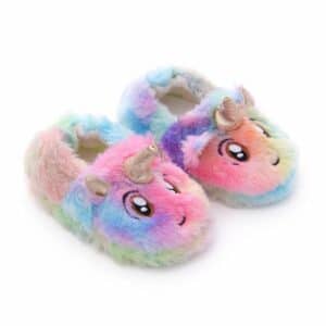 Chausson licorne multicolore enfant