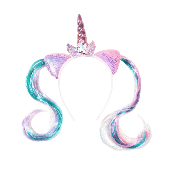Serre tête licorne fille avec extensions1