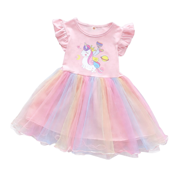 Robe tulle licorne​ fille1