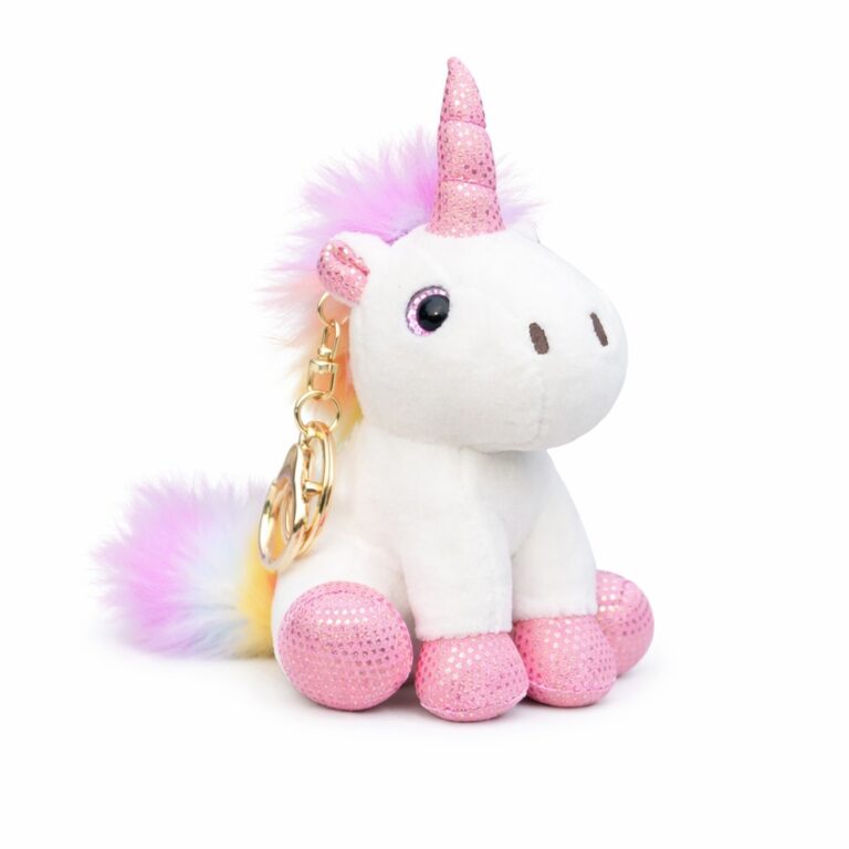 Porte clef licorne tout doux en relief1