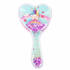 Brosse cheveux licorne en forme de coeur