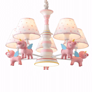 Lustre licorne​ chambre enfant