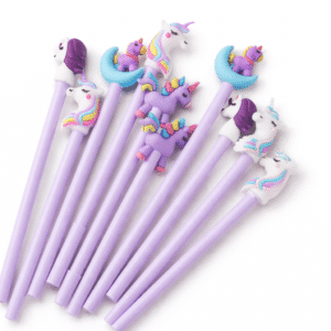 Stylo licorne violet (lot de 10)