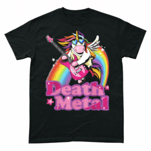 T shirt licorne death metal homme