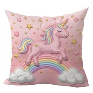 Taie d'oreiller licorne​ rose