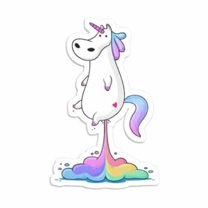 Aimant licorne pet arc en ciel