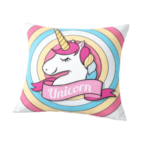 Coussin avec licorne​ 50 x 50 cm