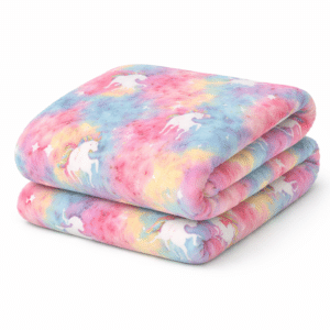 Plaid licorne adulte arc en ciel