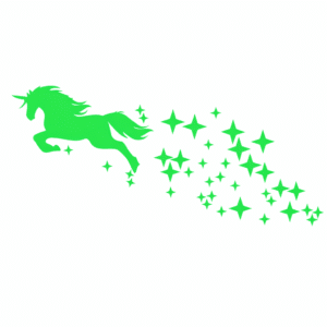 Sticker licorne phosphorescent​ étoile