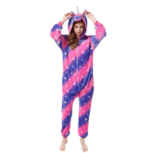 Costume licorne pyjama adulte rose et violet