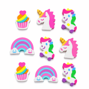 Mini gomme licorne et arc en ciel