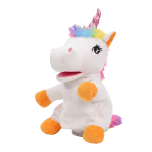 Doudou marionnette licorne​