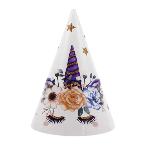 Chapeau anniversaire licorne​ (lot de 6)