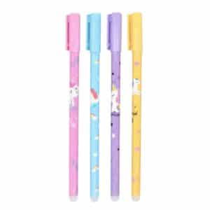 Lot stylo bleu licorne